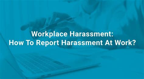 Workplace Harassment How To Report Harassment At Work