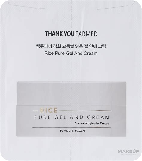 Thank You Farmer Rice Pure Gel and Cream - Питательный крем-гель для ...