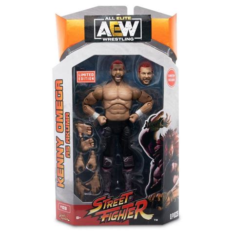 Jazwares All Elite Wrestling x Street Fighter Kenny Omega (Akuma) 6-in ...