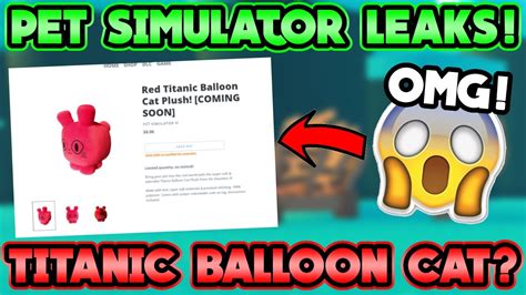 Pet Simulator X Update Leaks Titanic Balloon Cat Youtube