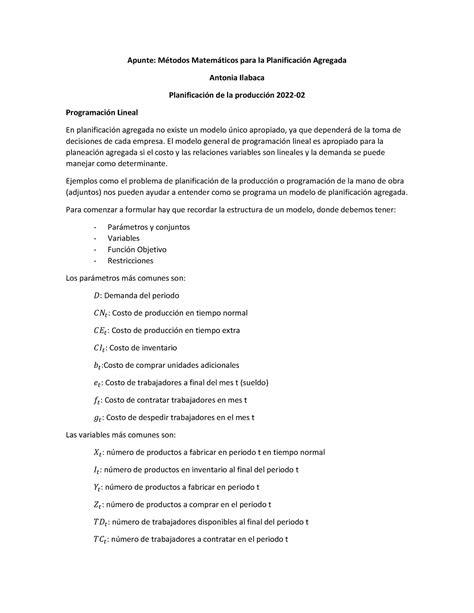 Apunte modelos matematicos Apunte MÈtodos Matemticos para la