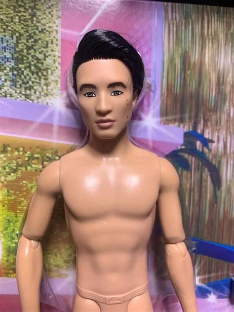 Barbie The Movie Nude Ken In White Gold Doll Mattel Exclusive Simu Liu Brand New