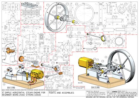 Simple horizontal steam engine