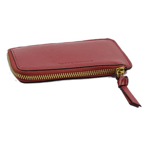 Gérard Darel Tresor Cardholder Porte cartes Zippé Cherry