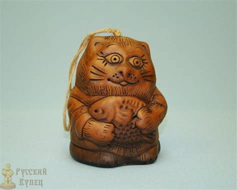 Купить оригинальные глиняные колокольчики на елку