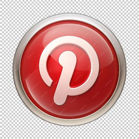 pinterest logo minimal simple design template premium ai generated psd