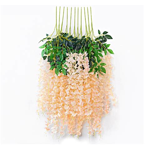 Simulated Leaves Wisteria Decoration Silk Flower Artificial Faux