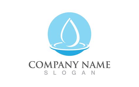 Waterdrop Nature Aqua Logo Template V Templatemonster