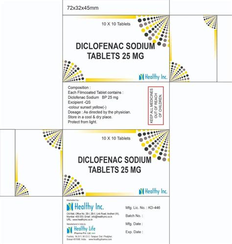 Diclofenac Sodium Tablets Bp Mg At Rs Stripe Diclofenac Sodium