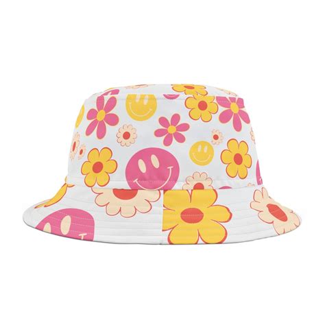 Smiley Face Bucket Hat Etsy