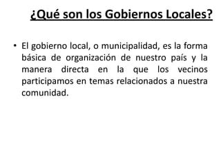 Los Gobiernos Regionales Y Los Gobiernos Locales Ppt