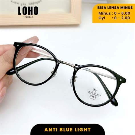 Jual LOHO Kacamata Anti Radiasi Photocromic Bluecromic Minus Anti