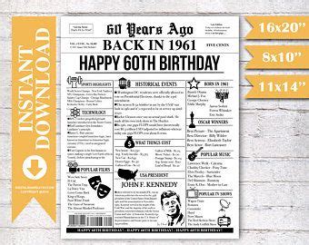 Back In 1963 Newspaper Poster PRINTABLE 1963 PRINTABLE Etsy 50th