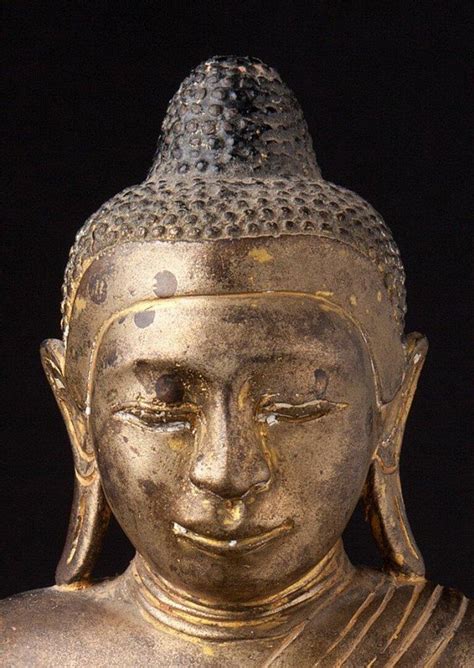 Antique Bronze Burmese Buddha Statue From Burma Original Buddhas For