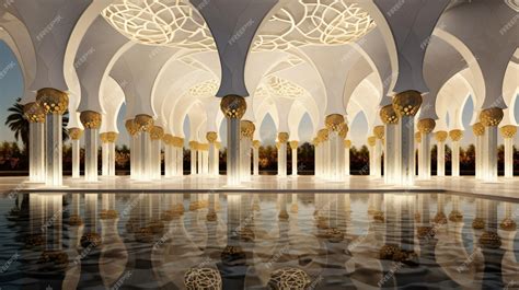 Premium AI Image | Abu dhabi Islamic mosque architecture