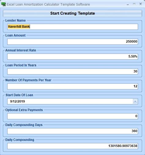 Excel Loan Amortization Calculator Template Software Download And Review