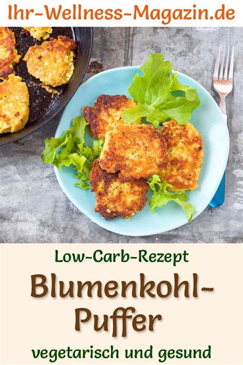 Low Carb Blumenkohl Puffer Gesundes Vegetarisches Hauptgericht