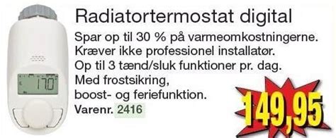 Radiatortermostat Digital Tilbud Hos Harald Nyborg