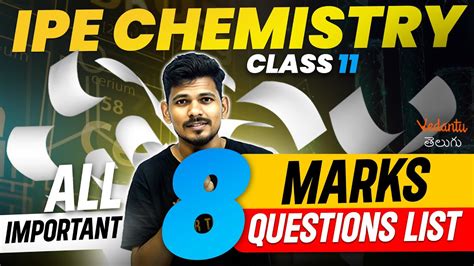 Class 11 Ipe Chemistry Sure Shot Questions 8 Marks Pakka Questions Ipe Chemistry Ipe 2024