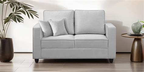 Buy Aristocrat Velvet Seater Sofa In Grey Finish At Off By Trevi