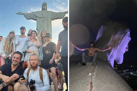 Lana Del Rey é abençoada no Cristo Redentor Irmão rasteja dentro