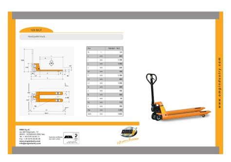 620 PF PFV Order Picking Trucks OMG S P A PDF Catalogs Technical