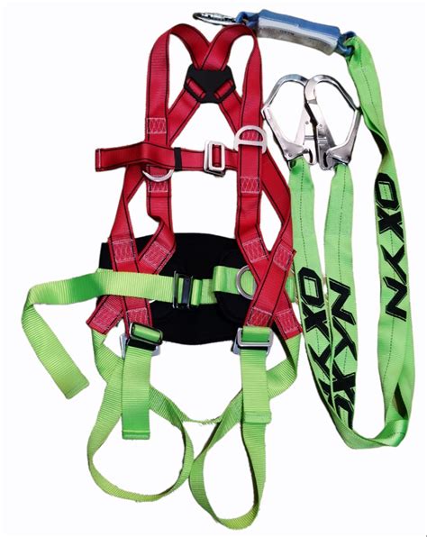 OXYN Full Body Harness With Back Support And Double Hook With Shock