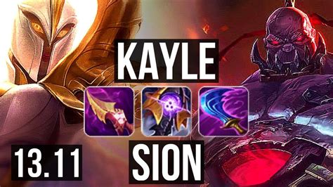 Kayle Vs Sion Top Rank Kayle Kr Challenger Youtube