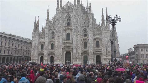 Italy Thousands Flood Milan In Protest Against Covid Pass Video Ruptly