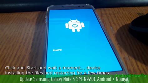 Update Samsung Galaxy Note Sm N C Android Nougat Youtube