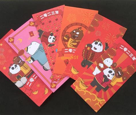 Unilever Red Packet 2023 Bare Bears Hobbies Toys Stationery