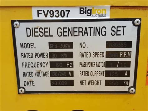 2010 Midland Gf3 30kw Silent Portable Generator Bigiron Auctions