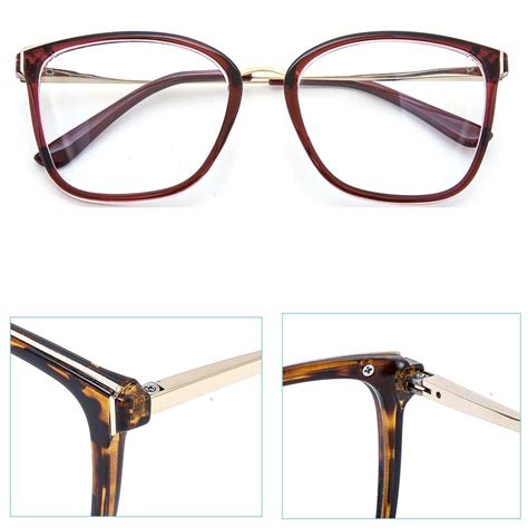 Tr90 Oversized Frames Metal Temples For Women Optical Eyewear