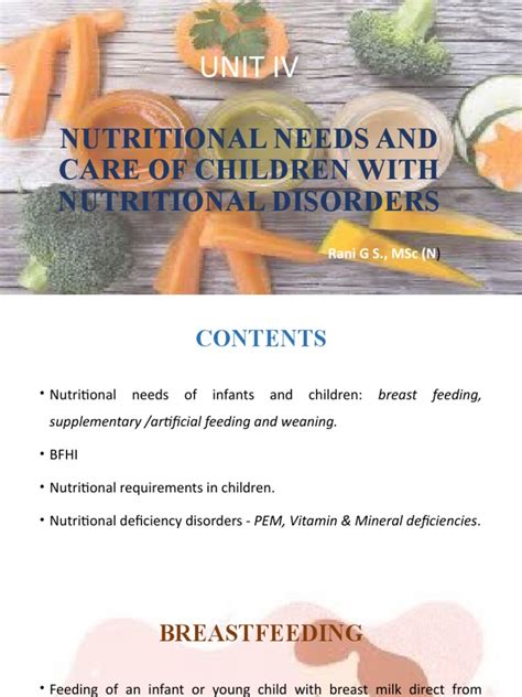 Nutritional Needs of Children | PDF | Breastfeeding | Lactation 