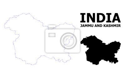 Vector Contour Dotted Map Of Maharashtra State With Caption Pinturas