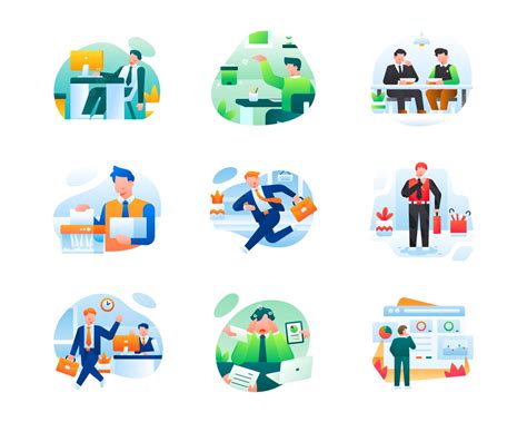 Premium Vector Modern Business Illustration Collection