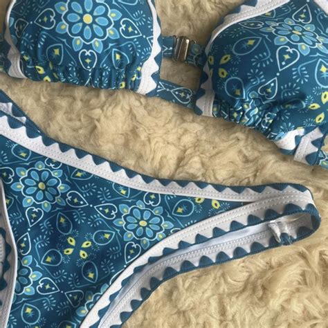 Brand New Crochet Boho Bikini Size Medium Never Worn Depop