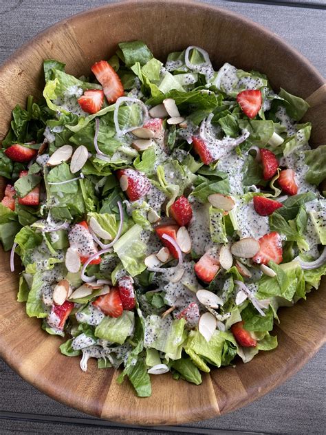 Strawberry Salad With Creamy Lemon Poppyseed Dressing This Plantiful Life