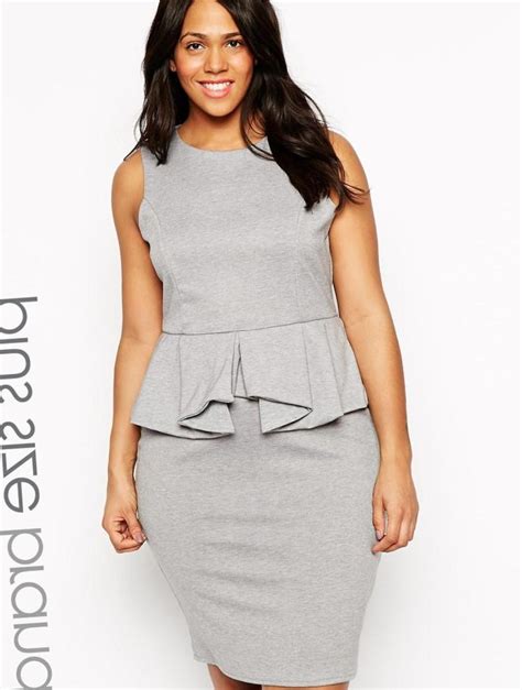 Peplum Dress Plus Size Cheap Pluslook Eu Collection