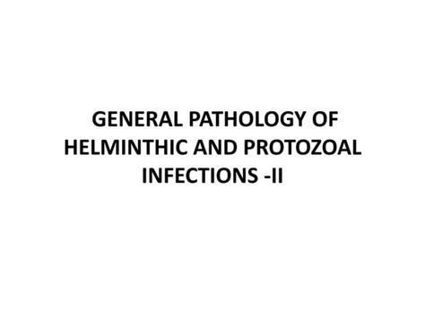 16 Gen Path Of Helminthic And Protozoal Infections Ii Pptx