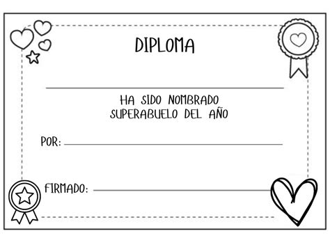 Diploma Al Mejor Abuelo Dibujo Para Colorear Y Regalar My XXX Hot Girl
