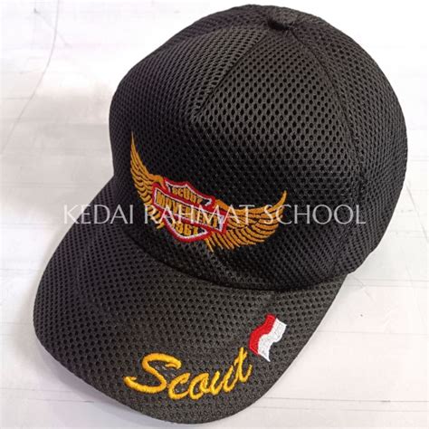 Jual Topi Pramuka Lapangan Rimba Loreng Jaring Ripstok Bordir Shopee