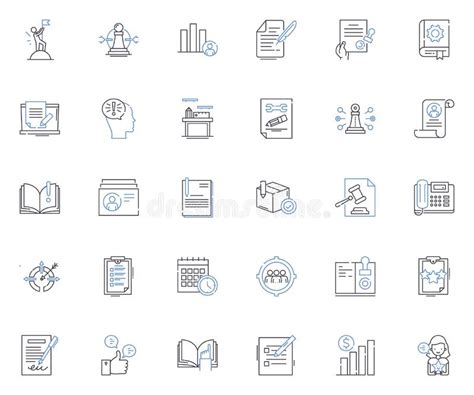 Financial Accounting Line Icons Collection Balance Audit Transaction