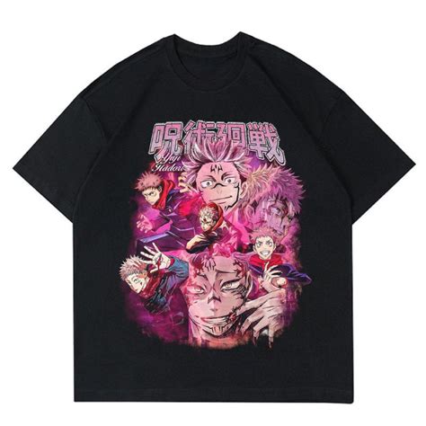 Jual Kaos Vintage Anime Jujutsu Kaisen Itadori Yuji Rap Tee Anime