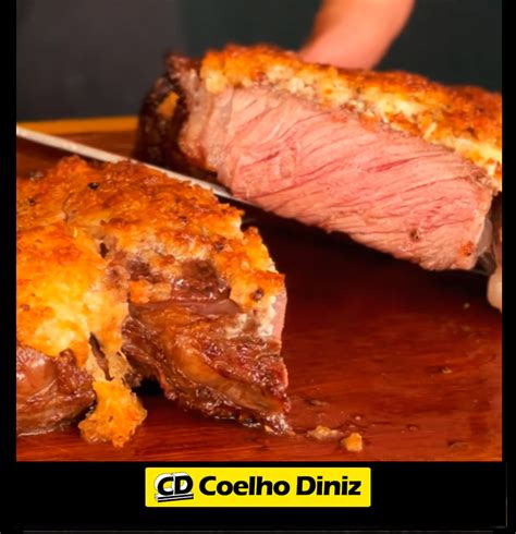 Bife Ancho Com Crosta De Parmesão Assado Coelho Diniz