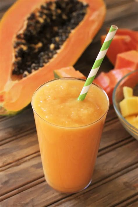 Smoothie King Copycat Gut Health Papaya Mango Ginger Recipe The Tasty