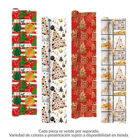 Papel Para Envolver Dipak Rboles De Navidad Varios Modelos Pza Walmart