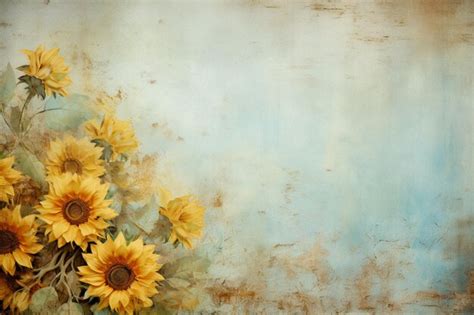 Premium Photo There Are Many Sunflowers That Are In A Vase On The