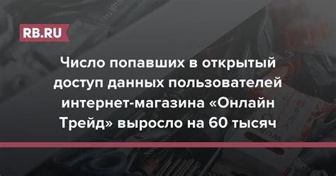 Число попавших в открытый доступ данных пользователей интернет-магазина ...
