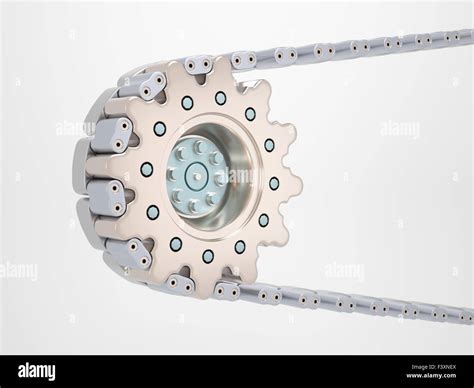 Cogwheel And Chain Stock Photo Alamy